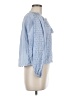 Saylor 100% Cotton Blue 3/4 Sleeve Blouse Size XS - photo 4