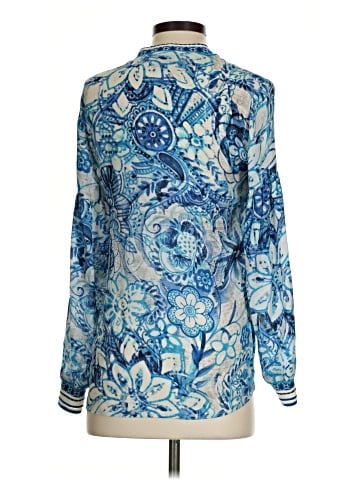 Etcetera Long Sleeve Silk Top (view 2)