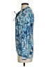 Etcetera 100% Silk Paisley Blue Long Sleeve Silk Top Size 0 - photo 5