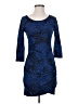 Express Animal Print Blue Cocktail Dress Size XS - photo 1
