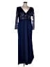 Mac Duggal 100% Polyester Blue Cocktail Dress Size 18 - photo 1