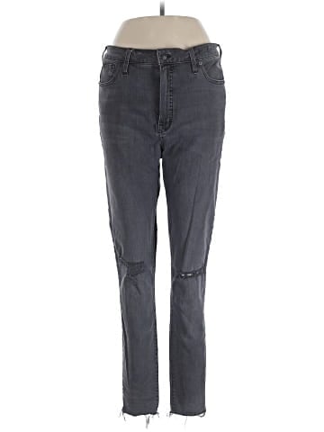Madewell Tall Curvy High-Rise Skinny Jeans in Black Sea (view 1)