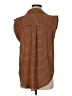 TRUTH BY REPUBLIC 100% Polyester Polka Dots Brown Sleeveless Blouse Size M - photo 2