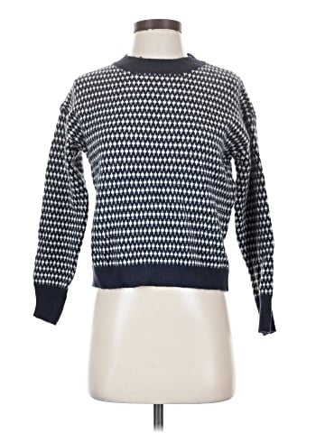 Knit Mix Pullover Sweater (view 1)