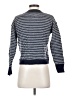 Knit Mix Houndstooth Blue Pullover Sweater Size S - photo 2