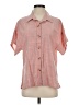 O'Neill 100% Cotton Stripes Orange Short Sleeve Blouse Size XS - photo 1