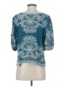 Solitaire 100% Rayon Teal 3/4 Sleeve Blouse Size S - photo 2