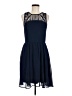 Maurices 100% Polyester Solid Blue Cocktail Dress Size 7 - 8 - photo 1