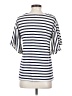 89th & Madison Stripes White Short Sleeve Top Size S - photo 2