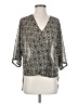 WAYF 100% Polyester Gray 3/4 Sleeve Blouse Size S - photo 1