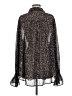 Festi 100% Polyester Floral Black Long Sleeve Blouse Size 4 - photo 2