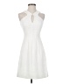 Halston Solid White Cocktail Dress Size 0 - photo 1
