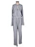 Lou & Grey Solid Gray Jumpsuit Size XXS - photo 2