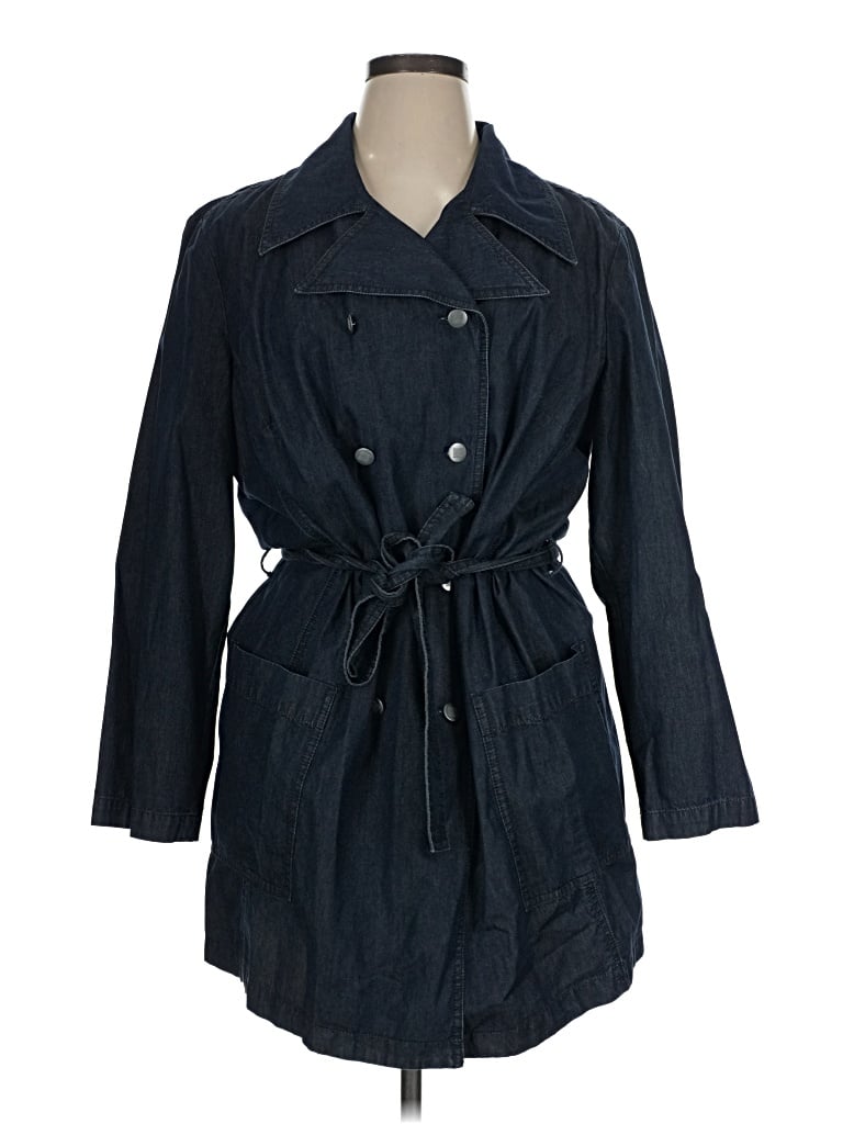 Pre-owned Talbots Trenchcoat In Blue