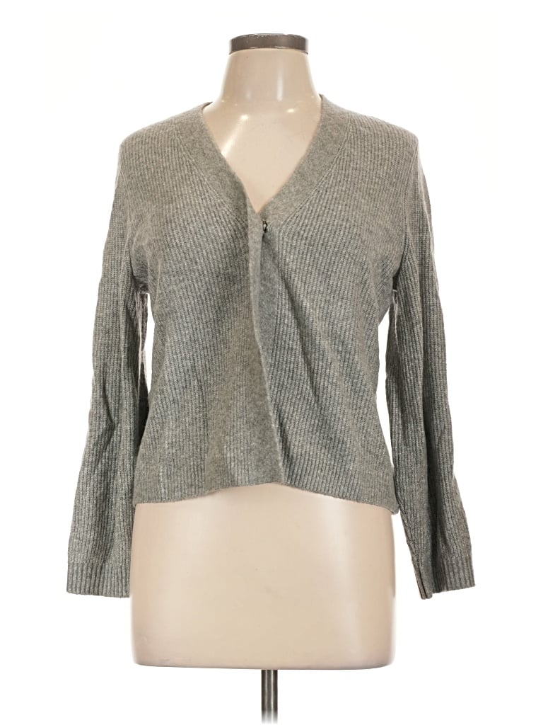 Pre-owned Talbots Cardigan Sweater In Gray