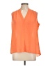 Rose + Olive 100% Polyester Orange Sleeveless Blouse Size L - photo 1