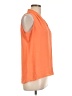 Rose + Olive 100% Polyester Orange Sleeveless Blouse Size L - photo 4
