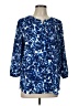 Not Your Daughter's Jeans 100% Polyester Blue 3/4 Sleeve Blouse Size L (petite) - photo 1