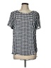 PREMISE 100% Polyester Polka Dots Blue Short Sleeve Blouse Size L - photo 1