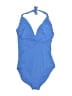 Melissa Odabash Solid Blue One Piece Swimsuit Size 4 - photo 1