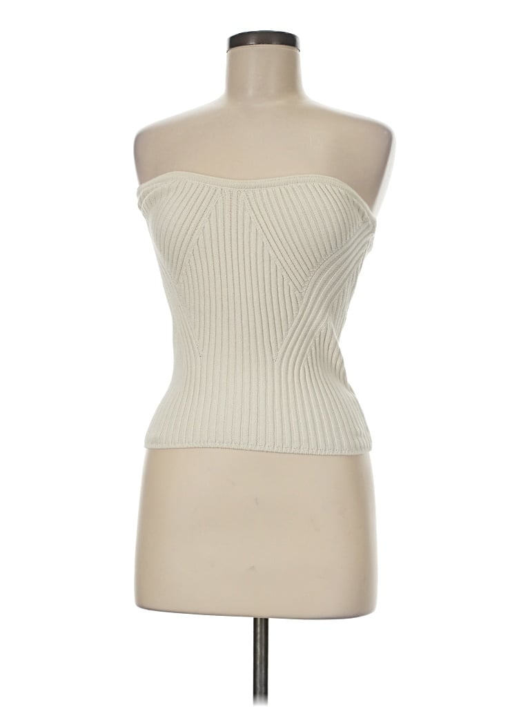 Pre-owned Express Tube Top Ivory Strapless Neckline Tops