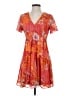 Taylor Paisley Orange Casual Dress Size 4 - photo 1