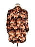 NY Collection Animal Print Brown 3/4 Sleeve Blouse Size 1X - photo 2
