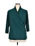 IMAN Teal 3/4 Sleeve Blouse Size 1X - photo 1