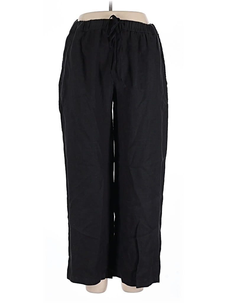 Pre-owned Caslon Linen Pants In Black