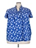 Lane Bryant 100% Polyester Blue Short Sleeve Polo Size 22 - photo 1