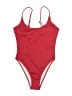 Unbranded Solid Red One Piece Swimsuit Size L - photo 1