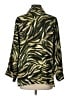 Zara 100% Polyester Animal Print Green Long Sleeve Blouse Size L - photo 2
