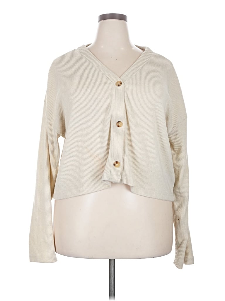 Pre-owned Time And Tru Cardigan Sweater In Ivory