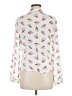 Love Notes Print White Ivory Long Sleeve Blouse Size M - photo 2