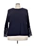 Nic + Zoe Polka Dots Blue Pullover Sweater Size 3X - photo 1