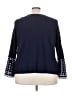 Nic + Zoe Polka Dots Blue Pullover Sweater Size 3X - photo 2