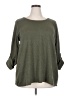 Rose + Olive Green 3/4 Sleeve Top Size 2X - photo 1