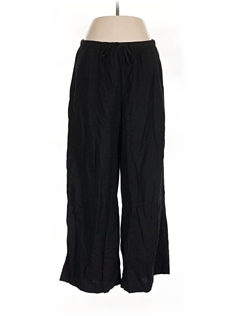 Pre-owned Old Navy Linen Pants In Black