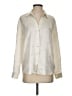 L'Agence Metallic Ivory Long Sleeve Blouse Size S - photo 1