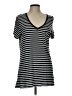 Mossimo Stripes Black Short Sleeve T-Shirt Size L - photo 1