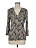 Talbots Paisley Multi Color Green 3/4 Sleeve Blouse Size M - photo 1