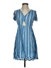 Le Lis 100% Rayon Stripes Blue Casual Dress Size S - photo 1