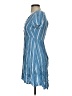 Le Lis 100% Rayon Stripes Blue Casual Dress Size S - photo 5