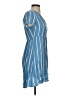 Le Lis 100% Rayon Stripes Blue Casual Dress Size S - photo 4