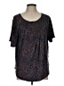Lucky Brand Black Short Sleeve Blouse Size L - photo 1