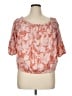 Torrid Pink Short Sleeve Blouse Size 1X Plus (1) - photo 1