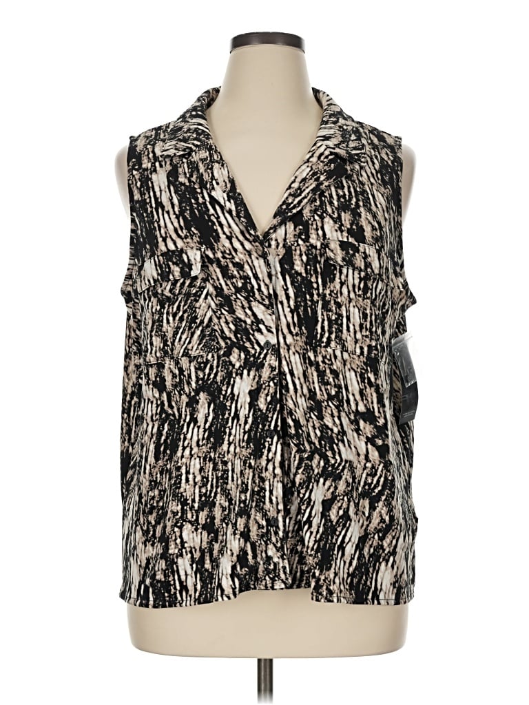 Alfani Sleeveless Blouse In Black