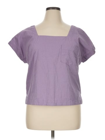 Madewell Square-Neck Top in Pinstripe (view 1)