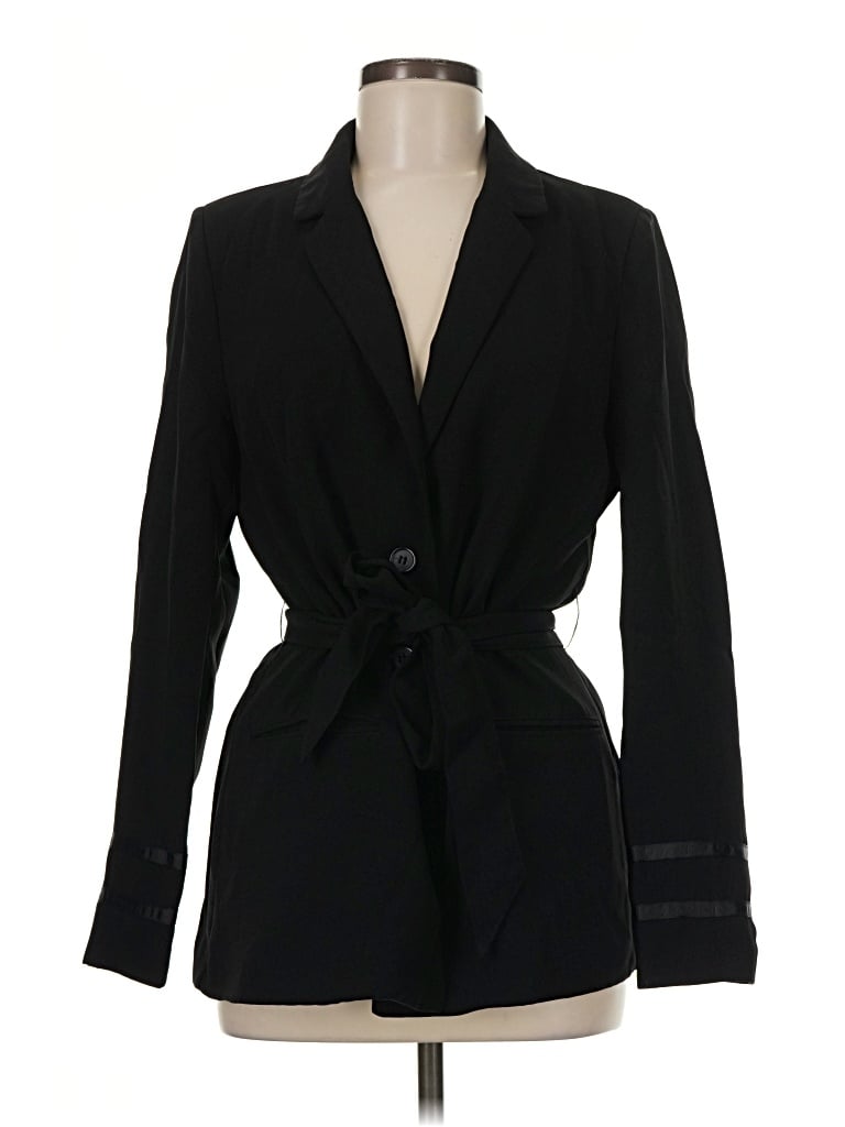 Pre-owned Just Fab Blazer Jacket In Black