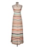 Testament Stripes Tan Casual Dress Size M - photo 2